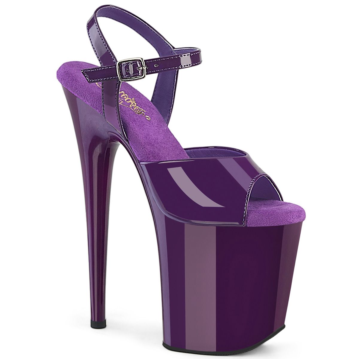 Pleaser FLAMINGO-809 FLAM809/PP/M Sandali con Cinturino  Tacco Altissimo 20 Plateau 10.0 Viola FLAM809/PP/M