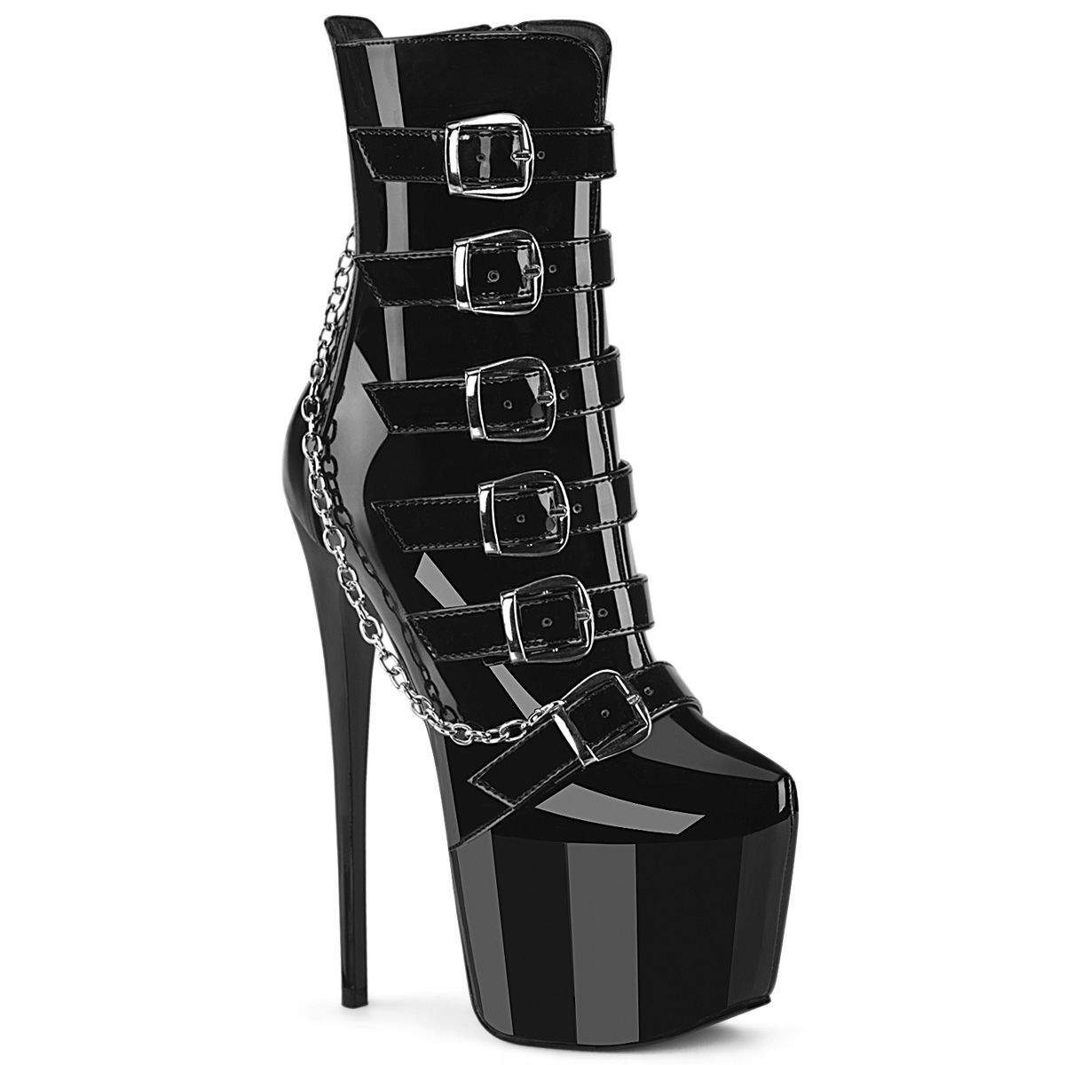 Pleaser JUBILANT-1015 JUB1015/B Tronchetti  Tacco Altissimo 17 Plateau 7.6 Nero JUB1015/B