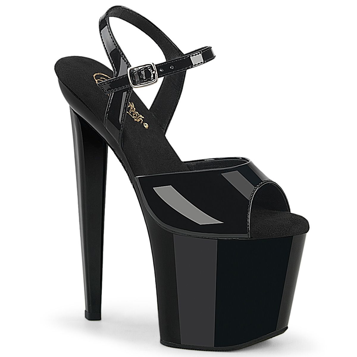 Pleaser RAZZLE-809 RAZ809/B/M Sandali con Cinturino  Tacco Altissimo 20 Plateau 9.0 Nero RAZ809/B/M