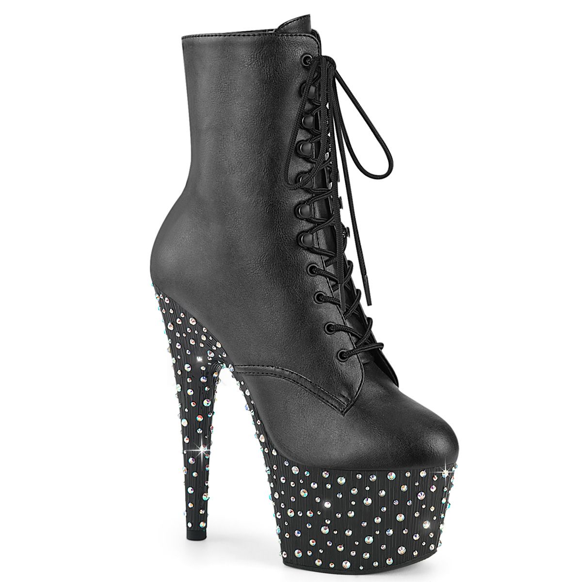 Pleaser STARDANCE-1020 STDANCE1020/BPU/M Tronchetti  Tacco Altissimo 17 Plateau 7.0 Nero STDANCE1020/BPU/M