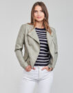 Lederjackeelle Only ONLAVA Graue Jacken in pelle Frau - 2