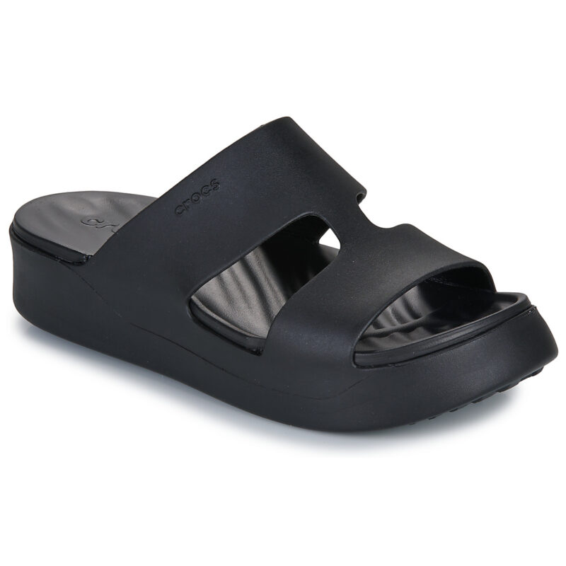 Pantoufles Crocs GETAWAY PLATFORM H STRAP noires pour femmes - 1