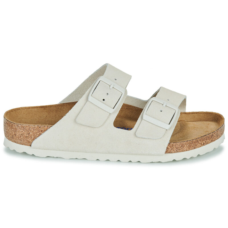 BIRKENSTOCK Arizona Soft Footbed Suede / Antico / White / Regular Bianco Ciabatta Uomo - 2