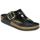 BIRKENSTOCK Gizeh Big Buckle Leather / Patent / High / Light / Black / Regular Black Women's Flip-flops - 1