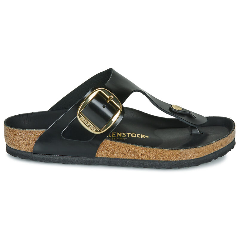 BIRKENSTOCK Gizeh Big Buckle Leather / Patent / High / Light / Black / Regular Black Women's Flip-flops - 2