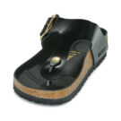 BIRKENSTOCK Gizeh Big Buckle Leather / Patent / High / Light / Black / Regular Black Women's Flip-flops - 3
