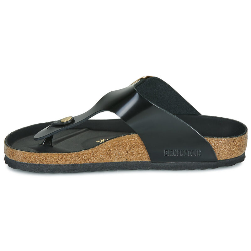 BIRKENSTOCK Gizeh Big Buckle Leather / Patent / High / Light / Black / Regular Black Women's Flip-flops - 4