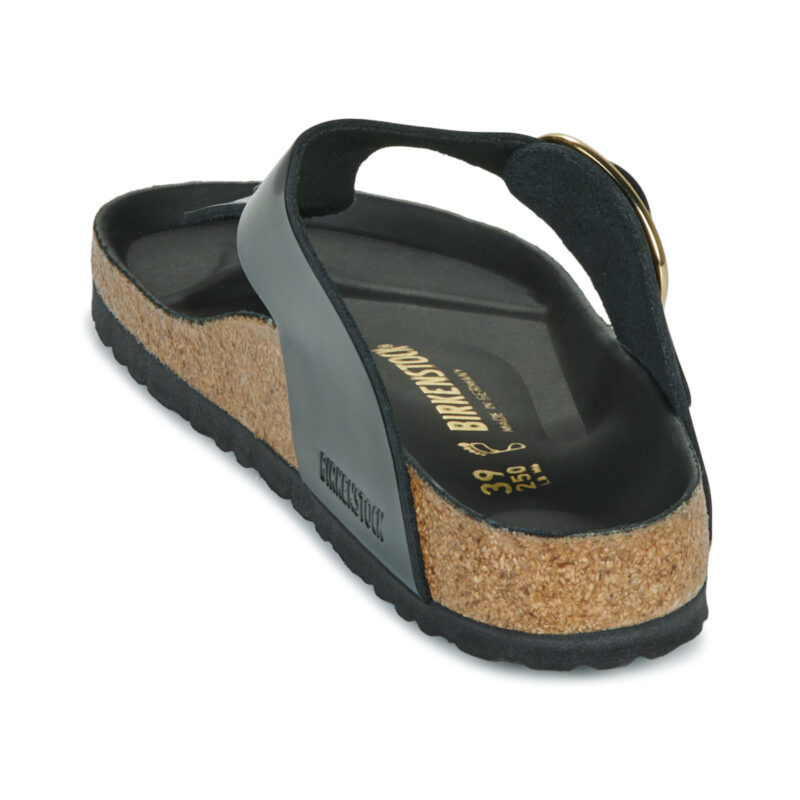 BIRKENSTOCK Gizeh Big Buckle Leather / Patent / High / Light / Black / Regular Black Women's Flip-flops - 5