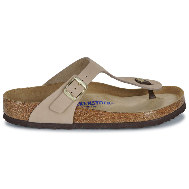 Chanclas Birkenstock Gizeh Soft Footbed Nubuck / Sandcastle / Regular Beige para mujer - 2