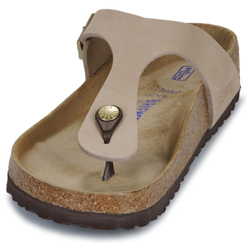 Chanclas Birkenstock Gizeh Soft Footbed Nubuck / Sandcastle / Regular Beige para mujer - 3