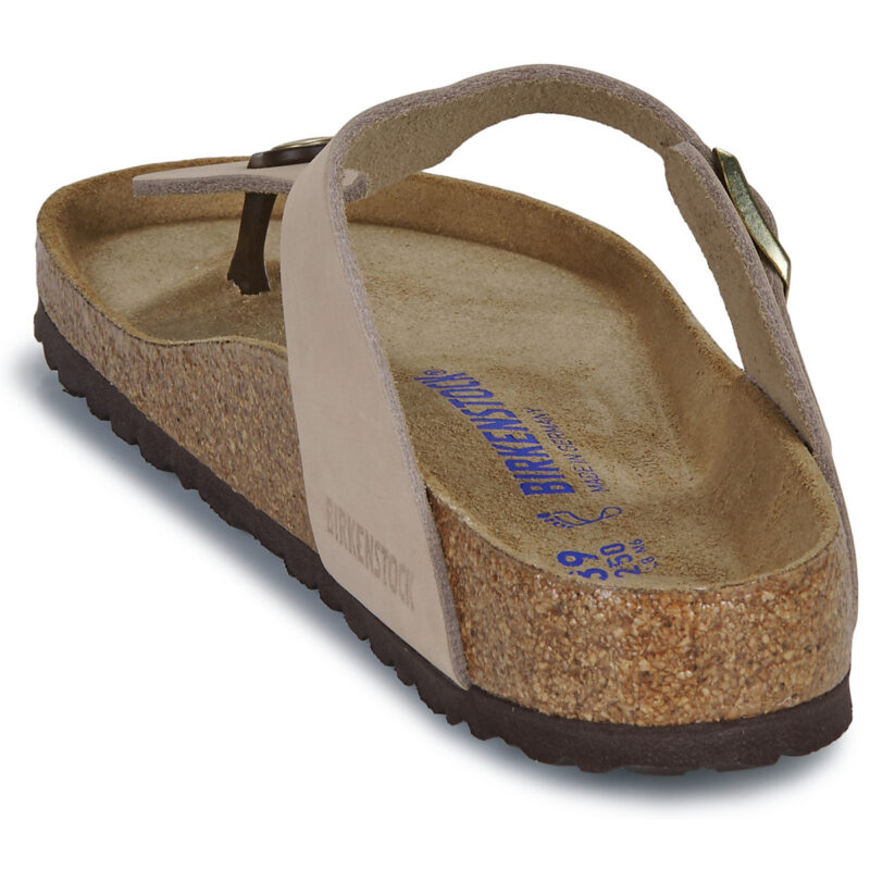 Chanclas Birkenstock Gizeh Soft Footbed Nubuck / Sandcastle / Regular Beige para mujer - 5