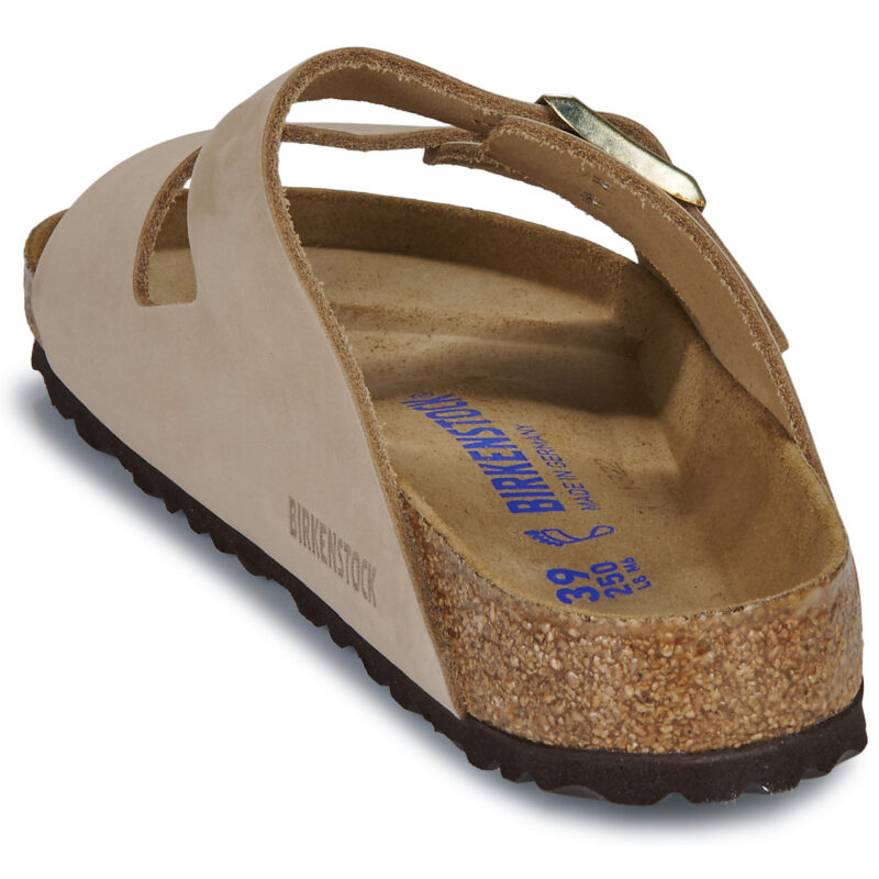 BIRKENSTOCK Arizona Soft Footbed Nubuck / Sandcastle / Regular Beige Ciabatta Donna - 5