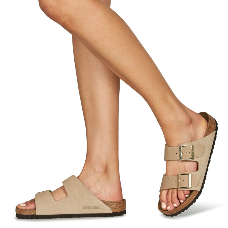 BIRKENSTOCK Arizona Soft Footbed Nubuck / Sandcastle / Regular Beige Ciabatta Donna - 8