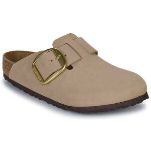 BIRKENSTOCK Boston Big Buckle Nubuck / Sandcastle / Regular Beige Zoccoli Donna