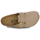 BIRKENSTOCK Boston Big Buckle Nubuck / Sandcastle / Regular Beige Zoccoli Donna - 6