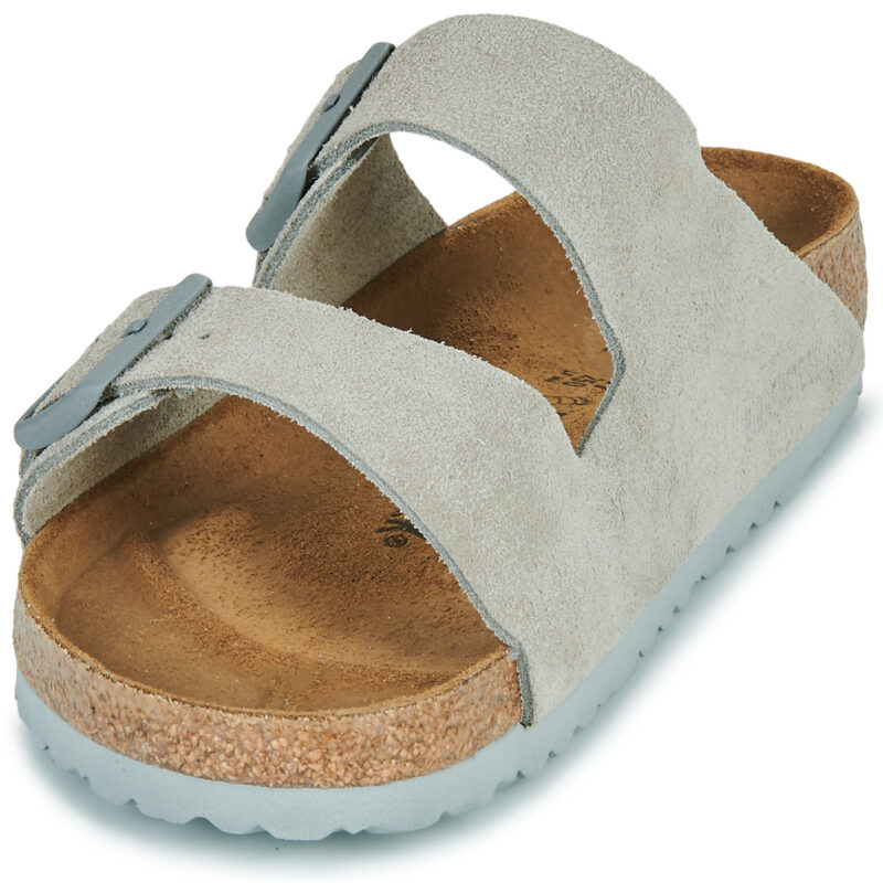 BIRKENSTOCK Arizona Suede / Stone / Coin / Regular Grigio Ciabatta Uomo - 3