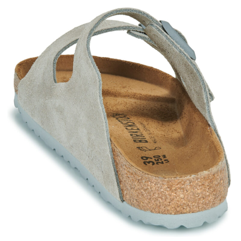 BIRKENSTOCK Arizona Suede / Stone / Coin / Regular Grigio Ciabatta Uomo - 5