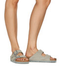 BIRKENSTOCK Arizona Suede / Stone / Coin / Regular Grigio Ciabatta Uomo - 8