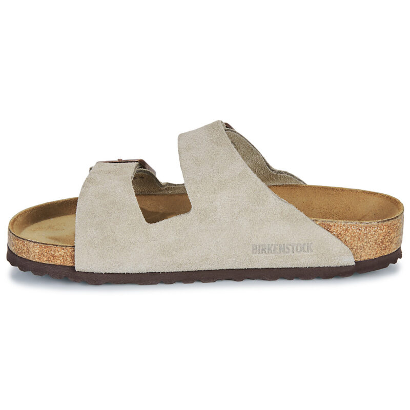 BIRKENSTOCK Arizona Suede / Taupe / Regular Beige Ciabatta Uomo - 4