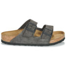 Chaussons femme BIRKENSTOCK Arizona en daim et velours gris - Pointure 2