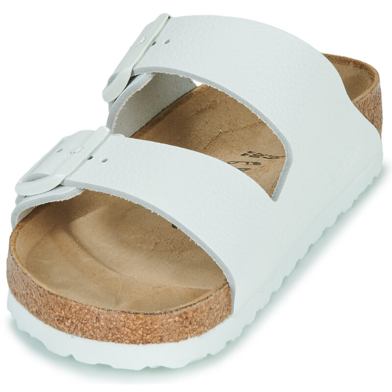 BIRKENSTOCK Arizona Naturel / Pelle Pantoufles blanches classiques pour femmes - Pointure 3