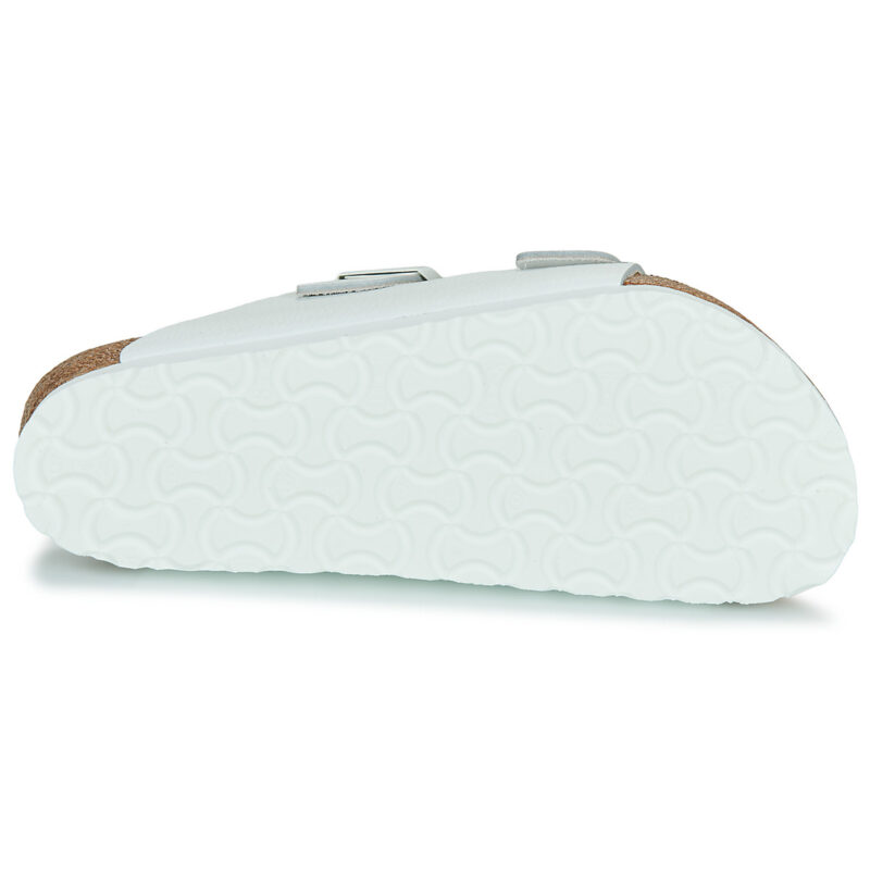 BIRKENSTOCK Arizona Naturel / Pelle Pantoufles blanches classiques pour femmes - Pointure 7