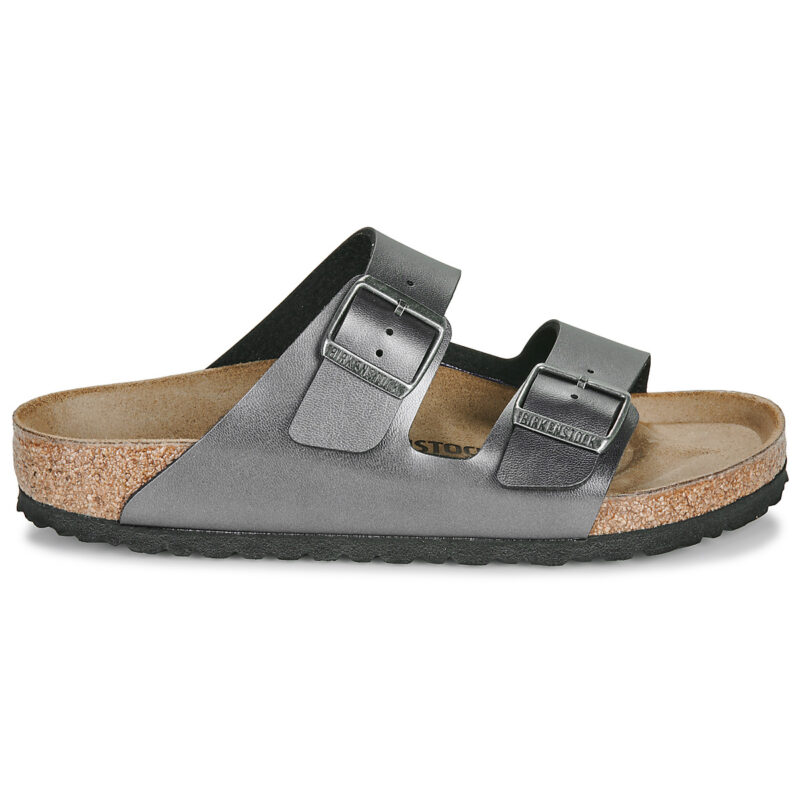 BIRKENSTOCK Arizona Birko-flor / Metallic / Black / Regular Nero Ciabatta Donna - 2