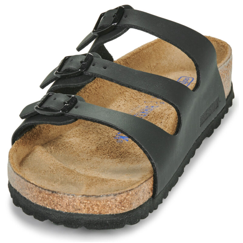 BIRKENSTOCK Florida Soft Footbed Birko-flor / Black / Regular Nero Ciabatta Donna - 3