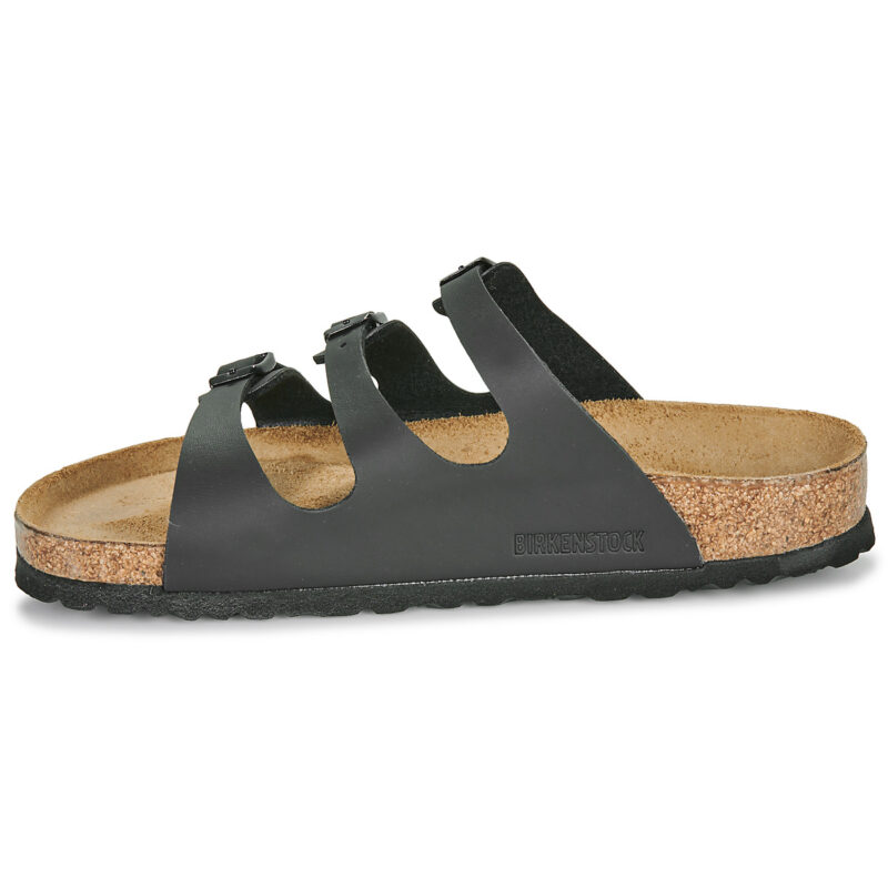 BIRKENSTOCK Florida Soft Footbed Birko-flor / Black / Regular Nero Ciabatta Donna - 4