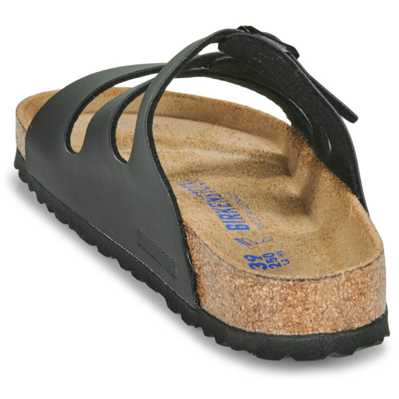 BIRKENSTOCK Florida Soft Footbed Birko-flor / Black / Regular Nero Ciabatta Donna - 5