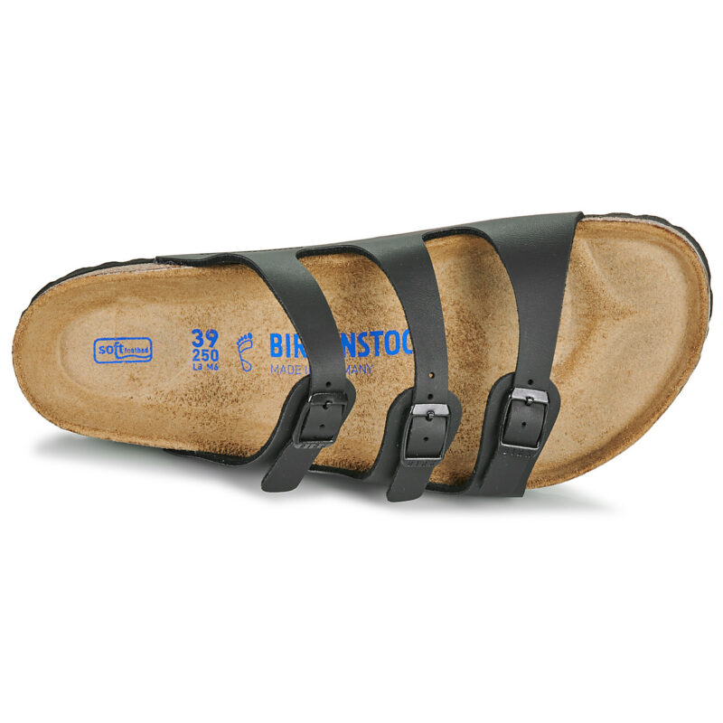 BIRKENSTOCK Florida Soft Footbed Birko-flor / Black / Regular Nero Ciabatta Donna - 6