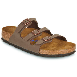 BIRKENSTOCK Florida Soft Footbed Birko-flor / Nubuck / Mocha / Regular Marrone Ciabatta Donna