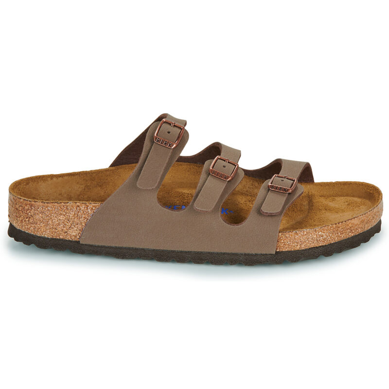 BIRKENSTOCK Florida Soft Footbed Birko-flor / Nubuck / Mocha / Regular Marrone Ciabatta Donna - 2