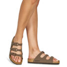 BIRKENSTOCK Florida Soft Footbed Birko-flor / Nubuck / Mocha / Regular Marrone Ciabatta Donna - 8