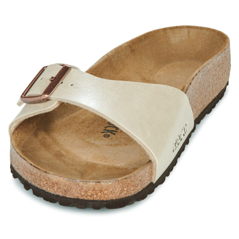 BIRKENSTOCK Madrid Birko-flor / Perla / White / Regular Beige Ciabatta Donna - 3