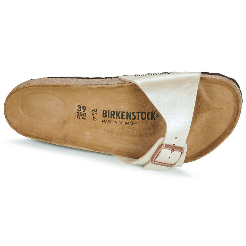 BIRKENSTOCK Madrid Birko-flor / Perla / White / Regular Beige Ciabatta Donna - 6
