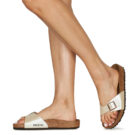 BIRKENSTOCK Madrid Birko-flor / Perla / White / Regular Beige Ciabatta Donna - 8