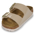 Chaussons femme BIRKENSTOCK Arizona Birko-flor / Vernis / Sable / Beige &eacute;troit - Pointure 3