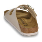 Chaussons femme BIRKENSTOCK Arizona Birko-flor / Vernis / Sable / Beige &eacute;troit - Pointure 5