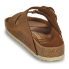 BIRKENSTOCK Arizona Big Buckle Oiled / Piel / Co&ntilde;ac / Marr&oacute;n Regular Chancla Mujer - 5