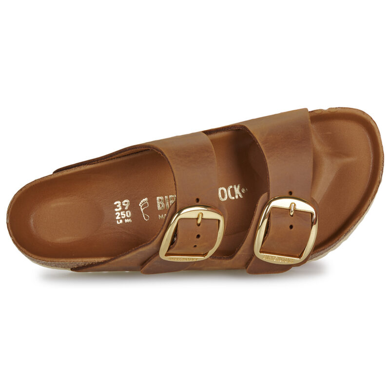BIRKENSTOCK Arizona Big Buckle Oiled / Piel / Co&ntilde;ac / Marr&oacute;n Regular Chancla Mujer - 6