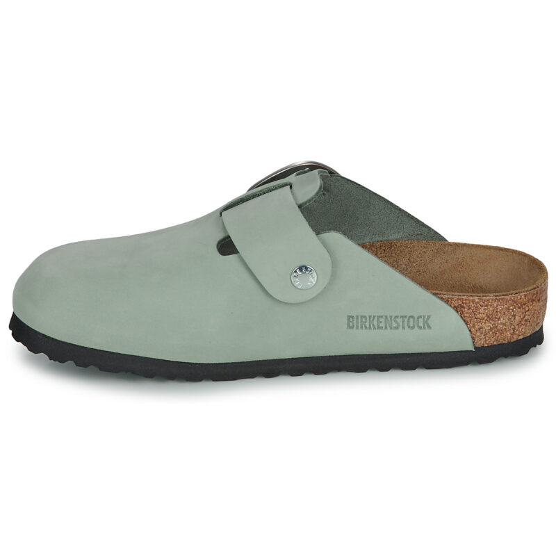 BIRKENSTOCK Boston Big buckle Nubuck / Pure / Sage / Regular Verde Zoccoli Donna - 4