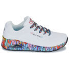 Skechers JGOLDCROWN: UNO - CLASSIC Wei&szlig;e Low-Top-Sneaker f&uuml;r Damen - Gr&ouml;&szlig;e 2