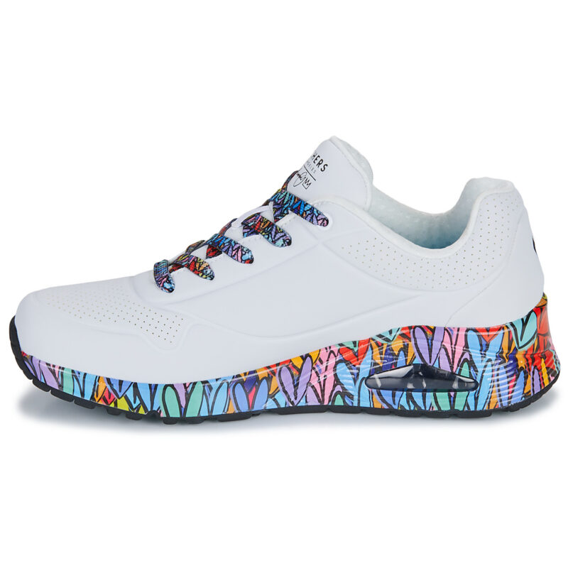 Skechers JGOLDCROWN: UNO - CLASSIC Wei&szlig;e Low-Top-Sneaker f&uuml;r Damen - Gr&ouml;&szlig;e 4