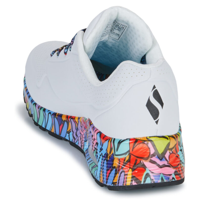 Skechers JGOLDCROWN: UNO - CLASSIC Wei&szlig;e Low-Top-Sneaker f&uuml;r Damen - Gr&ouml;&szlig;e 5