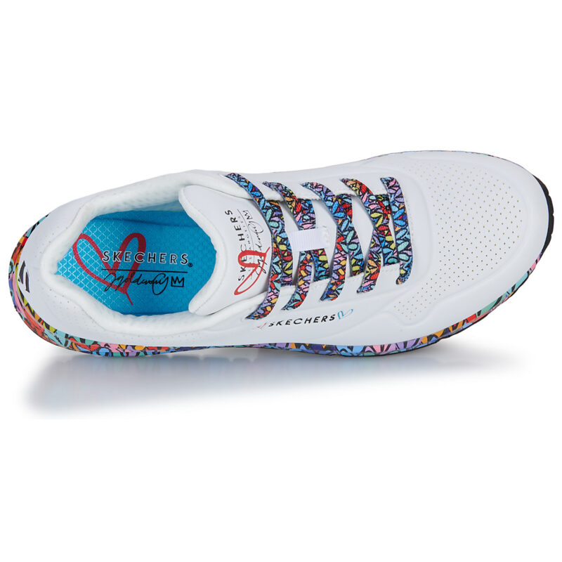 Skechers JGOLDCROWN: UNO - CLASSIC Wei&szlig;e Low-Top-Sneaker f&uuml;r Damen - Gr&ouml;&szlig;e 6