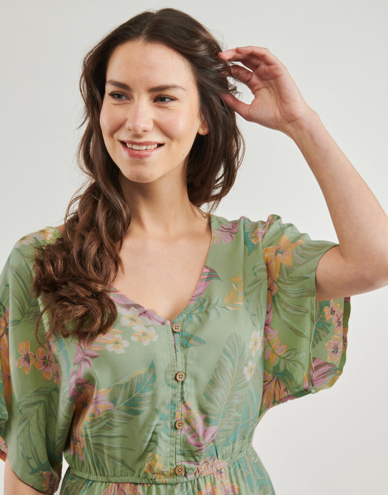 Abito corto Roxy SEASON OF SUN Verde Abiti corti Donna - 5