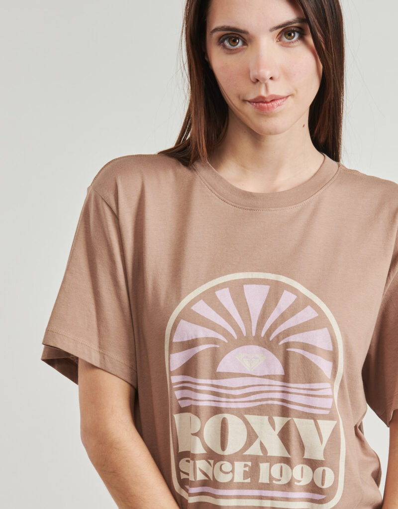 T-shirt Roxy HANGLOOSE POSTER Kaki T-shirt maniche corte Donna - 5