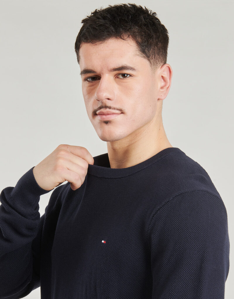 Maglione Tommy Hilfiger ESSENTIAL STRUCTURE CREW NECK Marine Maglioni Uomo - 5