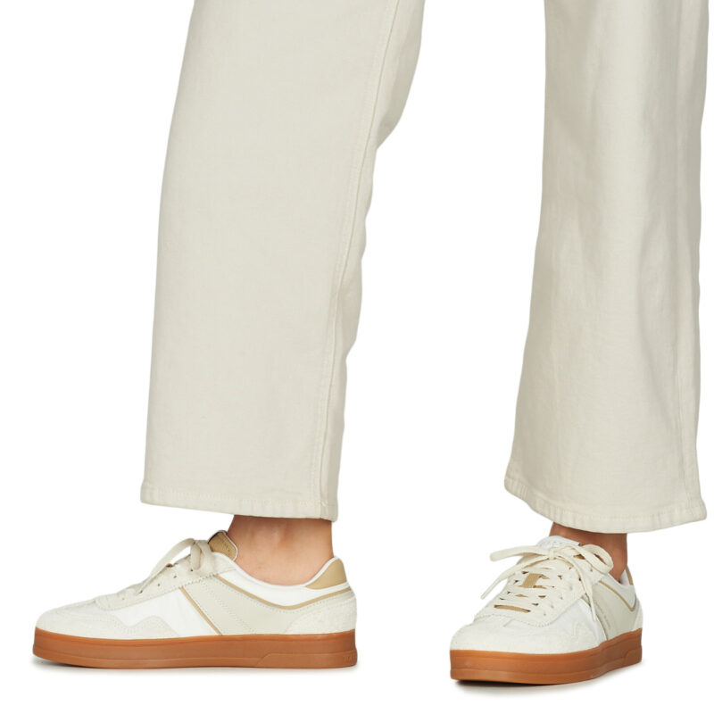 Tommy Jeans THE GREENWICH MIX MEDIA Beige Low Sneakers Women - 8